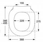 Pressalit Connexion 980 Soft Close Top Fixing Toilet Seat & Cover White 980011-DE9999