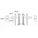 Pressalit Connexion 980 Top Fix Toilet Seat Hinge Set DE9999