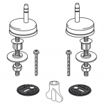 Pressalit Delight 492 Universal Flex Top/Bottom Fix Toilet Seat Hinge Set D78999