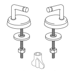 Pressalit Bottom Fix Toilet Seat Hinge Set B47P999