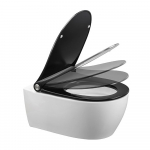 Pressalit Sway D2 Soft Close With Lift Off Top Fixing Toilet Seat & Cover Black 994001-DF4999