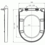 Pura Arco Soft Close Toilet Seat & Cover With Quick Release White S1088SCQR