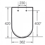Roca Meridian-N Compact Soft Close Toilet Seat & Cover White A8012AC004