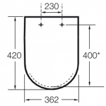 Roca Meridian-N Compact Standard Close Toilet Seat & Cover White A8012AB004
