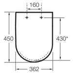 Roca Meridian-N Standard Close Toilet Seat & Cover White 8012A0004