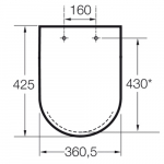 Roca Senso Standard Close Toilet Seat & Cover White 801511004