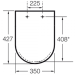 Roca The Gap Square Compact Standard Close Toilet Seat & Cover White 801730004