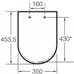 Roca The Gap Square Standard Close Toilet Seat & Cover White 801470004