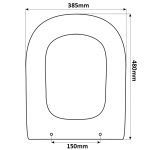 Globo Amica Replacement Toilet Seat Polyester Resin S309P01/D