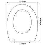 Globo Amica Replacement Toilet Seat Polyester Resin S309P01/D