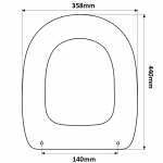Hidra Pegaso Replacement Toilet Seat (Polyester Resin) S334P09/J