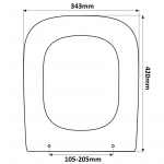 Faleri Medina Standard Close Toilet Seat & Cover Polyester Resin Colour Option S341P07/A