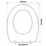 Cielo Euro Replacement Toilet Seat (Polyester Resin) S343P05/H7
