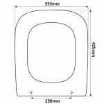 Hidra Colibri' Replacement Toilet Seat & Cover Polyester Resin S344P03/D