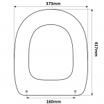 Vitruvit Cubic Replacement Toilet Seat Polyester Resin S351P01/E