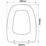Hatria Gran Sasso Replacement Toilet Seat (Polyester Resin) S393P01/D