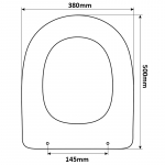 Jumbo Due Xilo Replacement Toilet Seat (Polyester Resin) S395P01/L