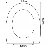 Alfa Krio Standard Close Toilet Seat & Cover Polyester Resin Colour Option S406P03/E