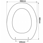 Olympia Ambra/Mekur Replacement Toilet Seat Polyester Resin S490P38/K