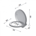 Saneux Arke Standard Close Toilet Seat & Cover White 8872