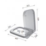 Saneux Jones Soft Close Toilet Seat & Cover White JO6999SC