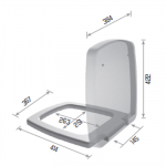 Saneux SA02 Standard Close Toilet Seat & Cover White 8979