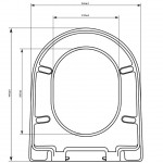 Saneux Austen Soft Close Toilet Seat & Cover White 50073