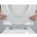 Silverdale BCS Soft Close Toilet Seat & Cover Duraplast White BCSEACHHWHISC