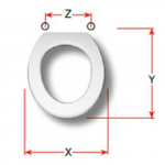 Simas Deborah Replacement Toilet Seat (Polyester Resin) S353P01/A