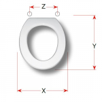 Simas Vaso Infanzia Replacement Toilet Seat & Cover Polyester Resin S445P03