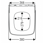 Villeroy & Boch Architectura Square Standard Close Toilet Seat & Cover White 9M606101