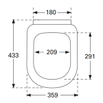 Villeroy & Boch Subway 2.0 Standard Close Toilet Seat Only White 9M746101
