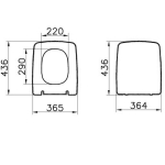 Vitra M-Line Slim Soft Close Toilet Seat & Cover White 122-003-009