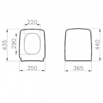 Vitra M Line Standard Close Toilet Seat & Cover White 90-003-001