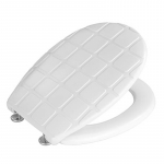 Wenko Cube Toilet Seat & Cover White - 20534100 - White