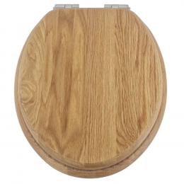 Heritage Bathrooms Soft Close Quick Release Toilet Seat & Cover Oak With Brushed Nickel Hinges TSOAK103SC