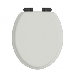 Heritage Bathrooms Soft Close Quick Release Toilet Seat & Cover Chantilly With Matt Black Hinges TSCHA105SC