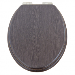 Heritage Bathrooms Soft Close Quick Release Toilet Seat & Cover Walnut With Vintage Gold Hinges TSWAL100SSC