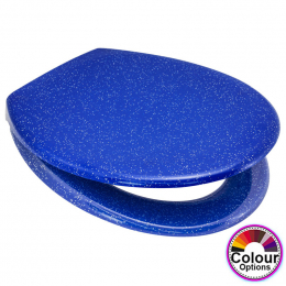 EuroShowers Rainbow Soft Close Toilet Seat & Cover Glitter Blue 84460