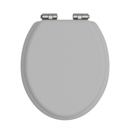 Heritage Bathrooms Soft Close Quick Release Toilet Seat & Cover Dove Grey With Vintage Gold Hinges TSDGR100SC