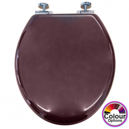 Burlington Wood Soft Close Toilet Seat & Cover High Gloss Mahogany S17