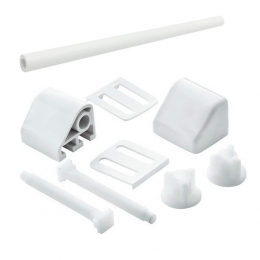 Celmac Bottom Fixing Universal Plastic Hinge Set (FDP11WH) 20120563 White