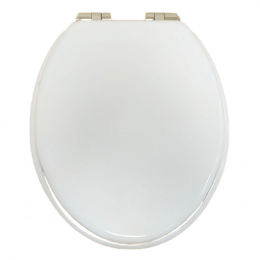 Heritage Bathrooms Soft Close Quick Release Toilet Seat & Cover White Gloss With Vintage Gold Hinges TSWGL100SC