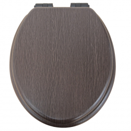 Heritage Bathrooms Soft Close Quick Release Toilet Seat & Cover Walnut With Matt Black Hinges TSWAL105SSC